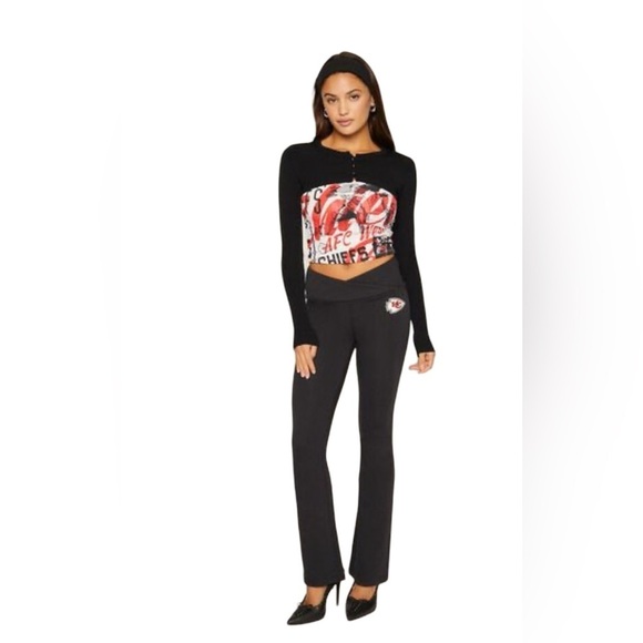 Kansas City Chiefs Strapless Top - Black and Red Large - Picture 5 of 9